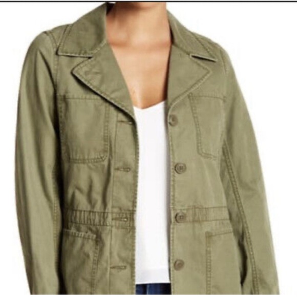 Madewell button down army green field utility jacket coat women’s S - Picture 2 of 13